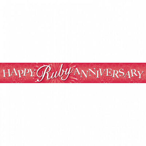Picture of RUBY ANNIVERSARY FOIL BANNER